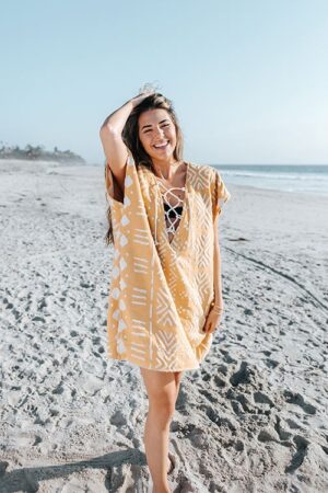 Adobe Mudcloth Cover Up Sunflower